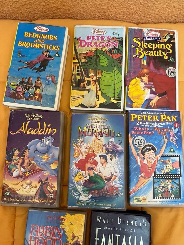 Lote 9 Películas VHS Disney Clásicos Inglés