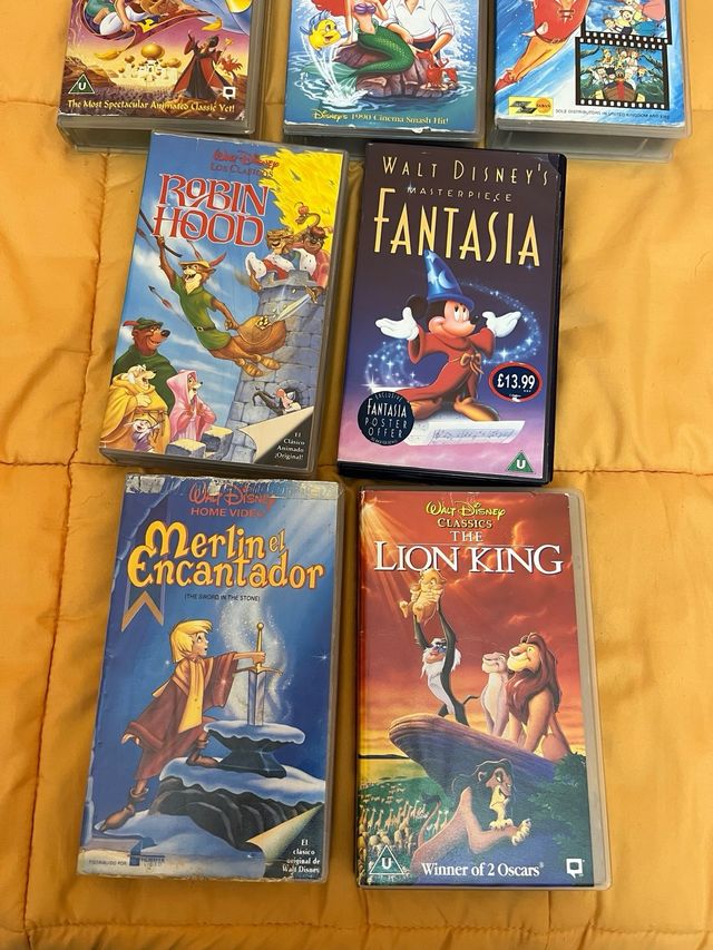 Lote 9 Películas VHS Disney Clásicos Inglés