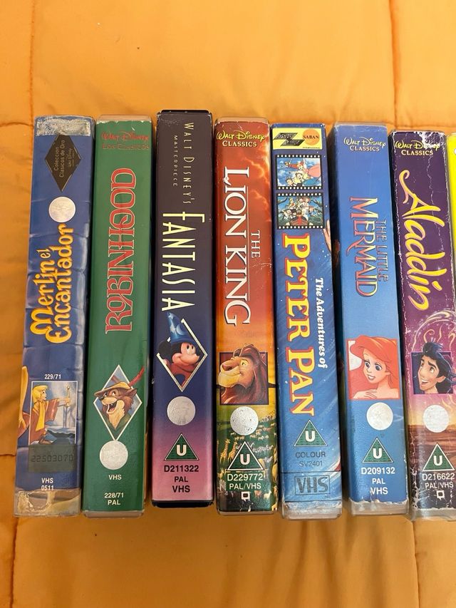 Lote 9 Películas VHS Disney Clásicos Inglés