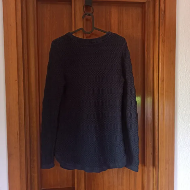 Jersey algodón trenzado azul marino