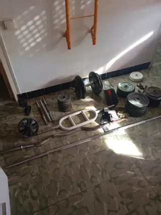 Equipo de gimnasio para casa más de 70 kg en disco