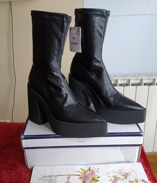 Botines plataforma negros talla 38 y 37