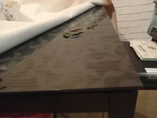 Mesa cristal extensible de 140 a 200 mts + 6 silla