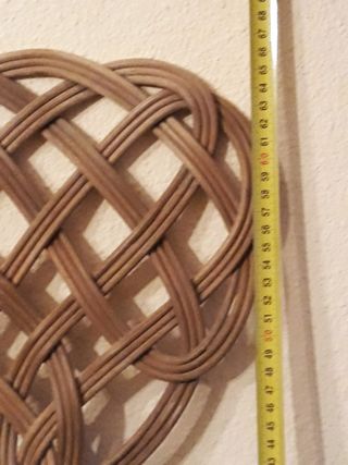 Atizador alfombras mimbre trenzado