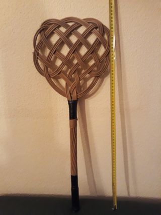 Atizador alfombras mimbre trenzado