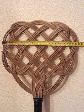 Atizador alfombras mimbre trenzado