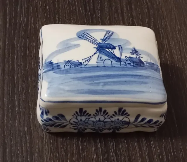 JOYERO RECTANGULAR DE PORCELANA ,DELFT BLUE