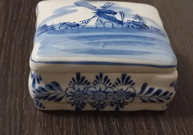 JOYERO RECTANGULAR DE PORCELANA ,DELFT BLUE