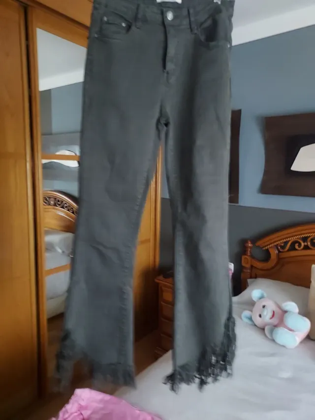 Vaquero campana niña gris talla M