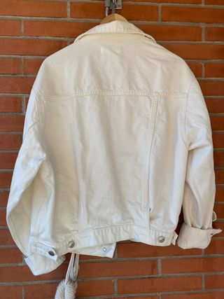 Chaqueta tejana Mango blanca oversize