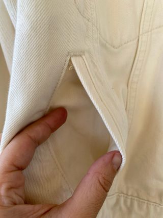 Chaqueta tejana Mango blanca oversize