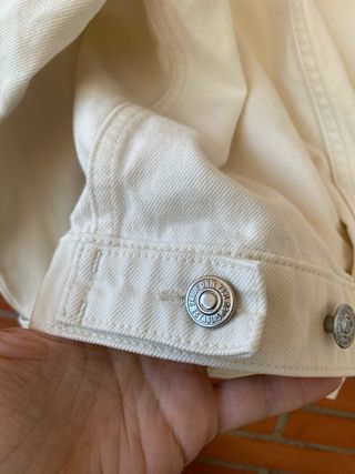 Chaqueta tejana Mango blanca oversize