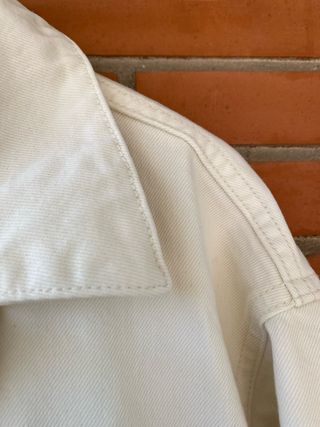 Chaqueta tejana Mango blanca oversize