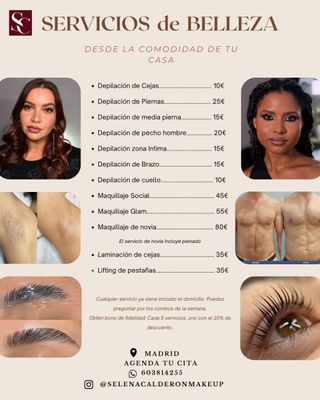 Servicios de masaje y belleza