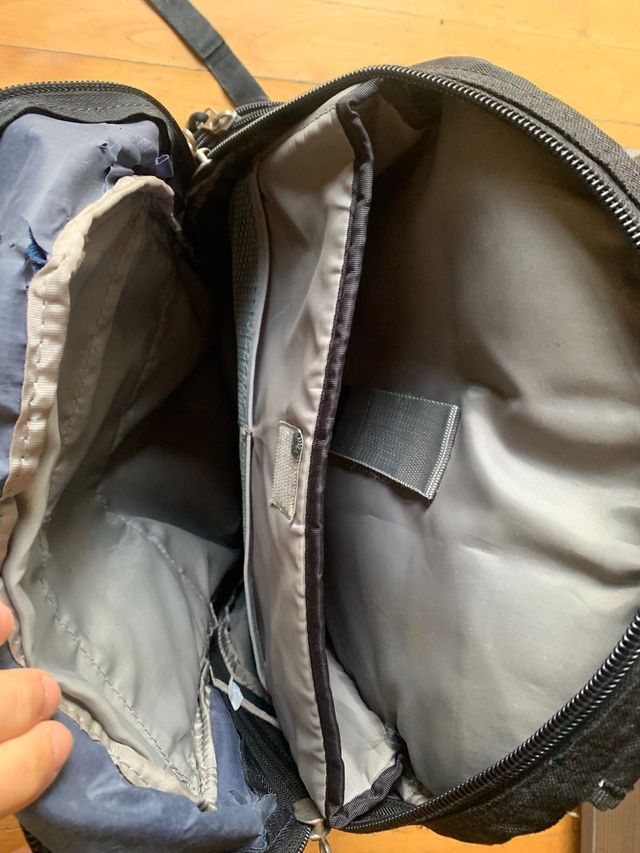 Mochila Targus azul y gris