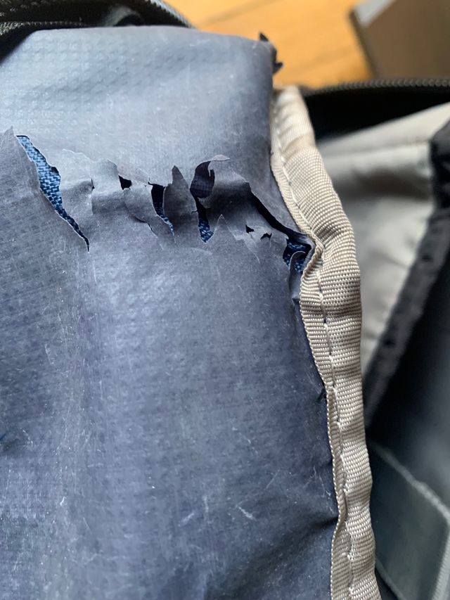 Mochila Targus azul y gris