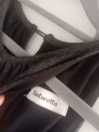 Vestido midi cuello halter gris tintoretto