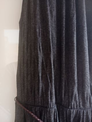 Vestido midi cuello halter gris tintoretto