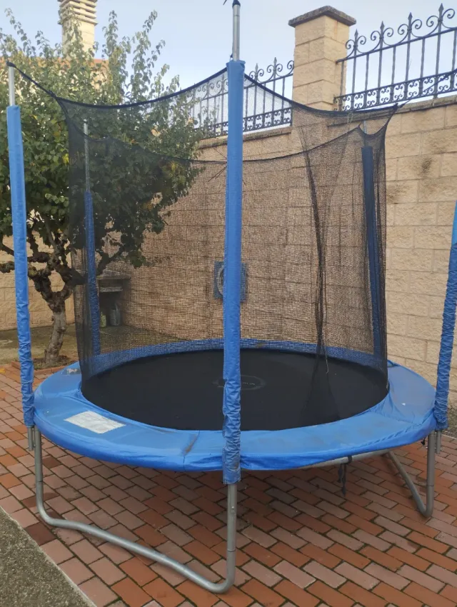 Cama elástica 240 cm con red de seguridad