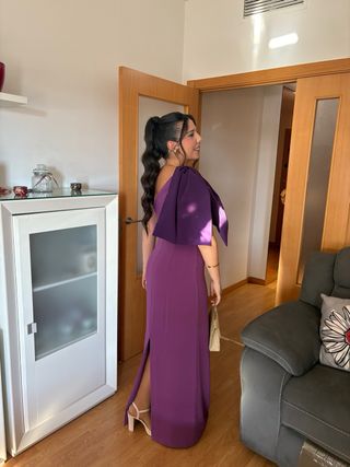 Vestido fiesta Tintoretto morado