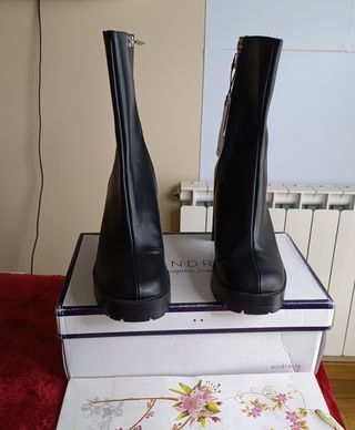 Botines tacón plataforma negros T.39