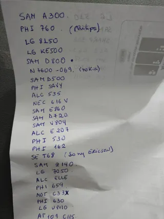 Lote Cables y Adaptadores LG