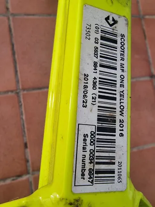 Patinete Oxelo MF One Amarillo 2016