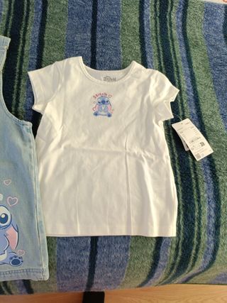 Peto vaquero de Stitch. Talla 110