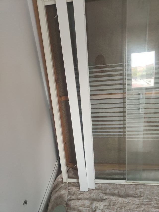 Venta en persona. Mampara baño aluminio cristal co