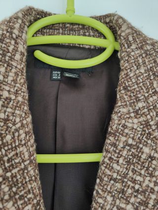 Blazer Zara Marrón y Beige
