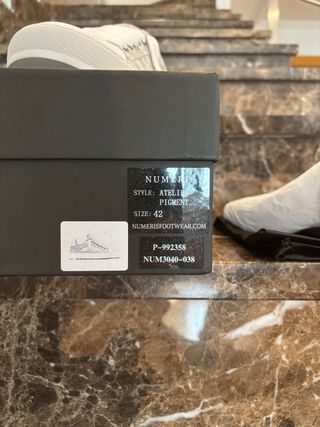 Numeris Atelier Zapatillas Gris/Blanco - Talla 42