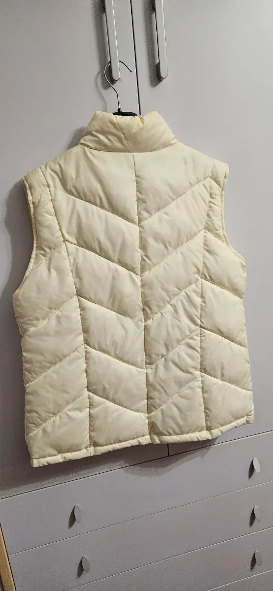 Gilet panna imbottito e trapuntato unisex taglia M