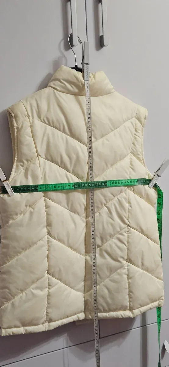 Gilet panna imbottito e trapuntato unisex taglia M