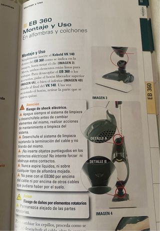 Módulo EB360 aspiradora Vorwerk, Alfombra, Colchón