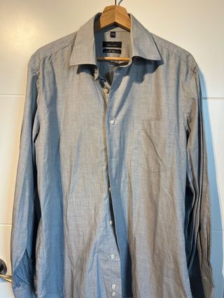 Camisa hombre Zara Gris Talla L