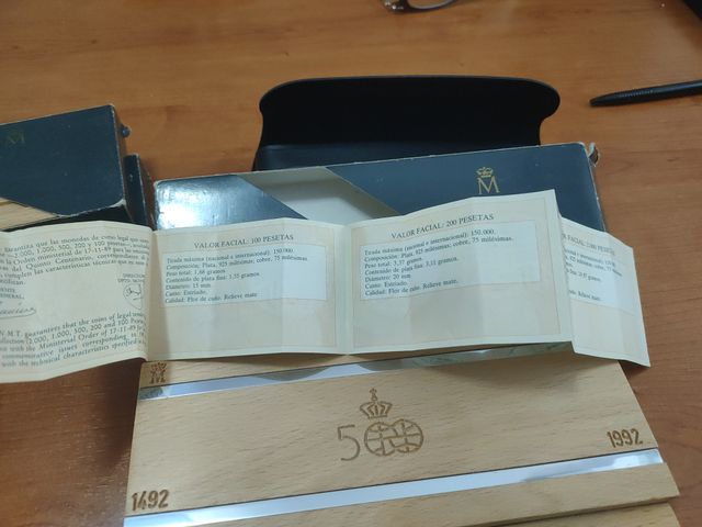 Set Monedas Plata España Quinto Centenario 1989