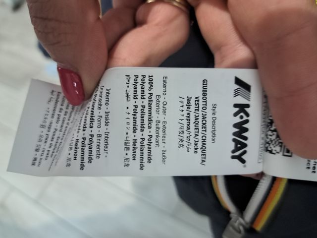 Giubbotto K-Way Double Face Blu/Bordeaux M