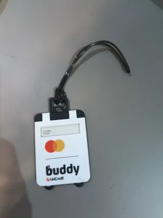 Buddy Targhetta Valigia Bianca