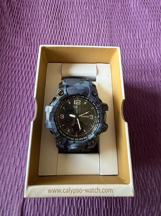 Reloj Calypso Camuflaje Azul y Gris