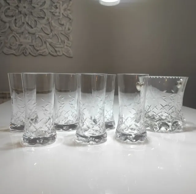 Juego 6 Vasos Whisky Cristal Tallado