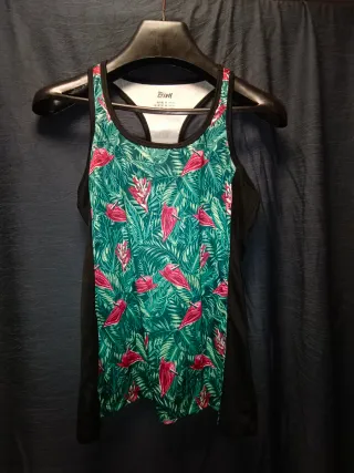 Camiseta tirantes running Crivit tropical