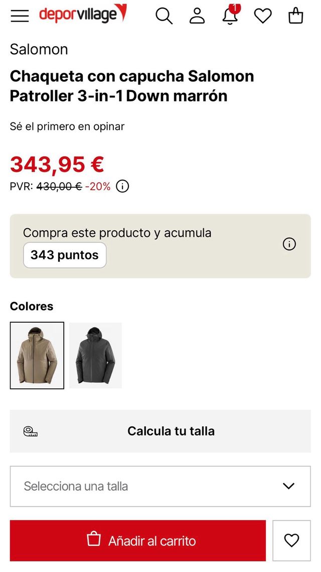 Chaqueta 3 en 1 Salomon Beige/Marrón