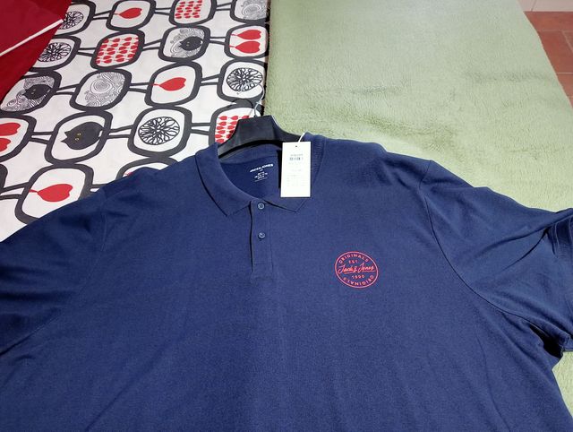 Polo Jack & Jones Azul Marino Talla 7XL