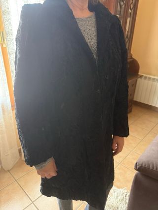 Abrigo Piel Astracán Negro