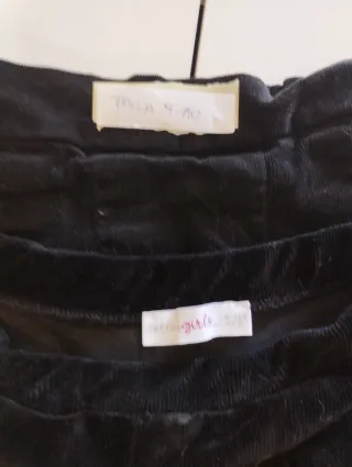 Falda de terciopelo negra niña