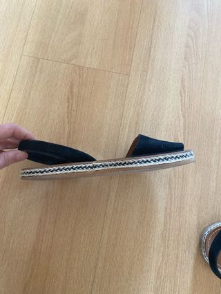 Menorquinas Popa negras piel talla 37