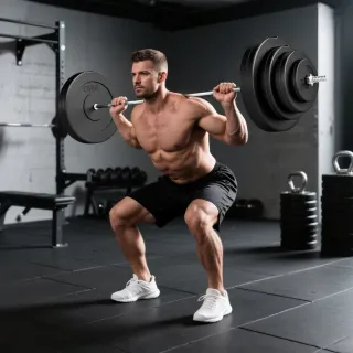 Barra de pesas con discos