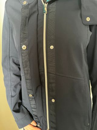 Parka azul con forro y capucha