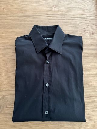 Camicia Sartoria Leoni Nera Uomo taglia 38