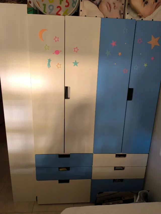 Armario infantil Ikea + estantería Billy